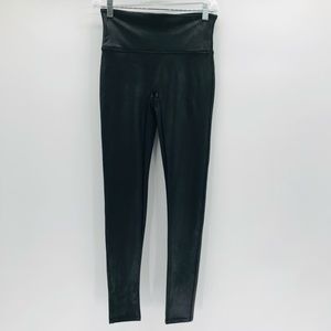 Spanx High Rise Faux Leather Leggings Black Size Medium